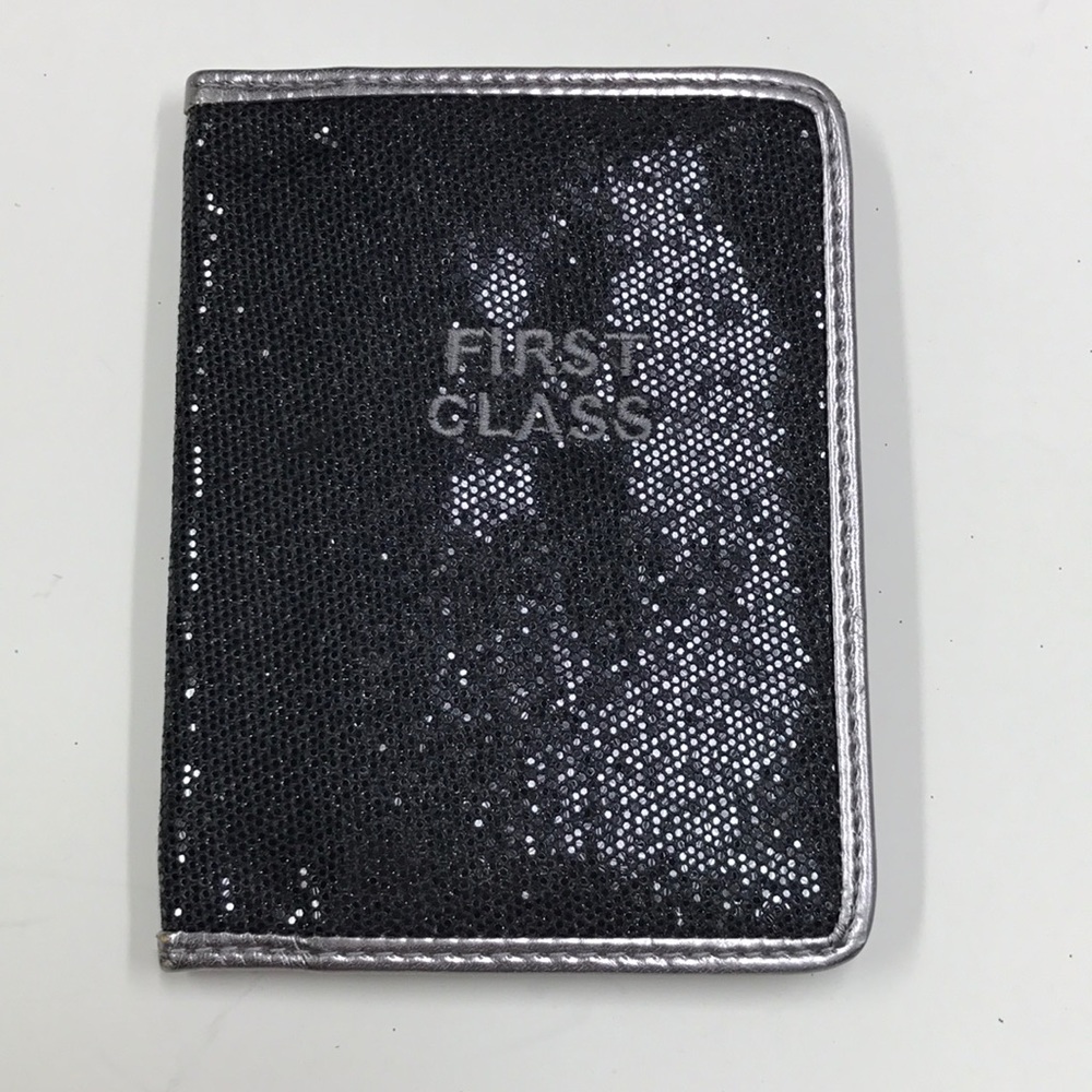First class sparkly passport holder